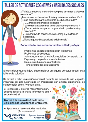 Taller de actividades cognitivas y habilidades sociales