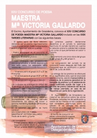 XXV Concurso de Poesía Maestra Mª Victoria Gallardo